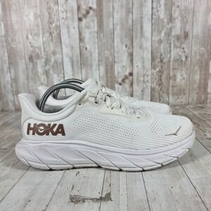 Hoka Arahi 7 Womens 10B White Rose Gold Stability Running Shoes 1147851 RSG
